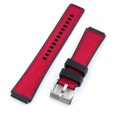 TQ18 Q Timex Replacement Watch Straps - Sailcloth and FKM Rubber Hybrid Quick Release Watch Bands