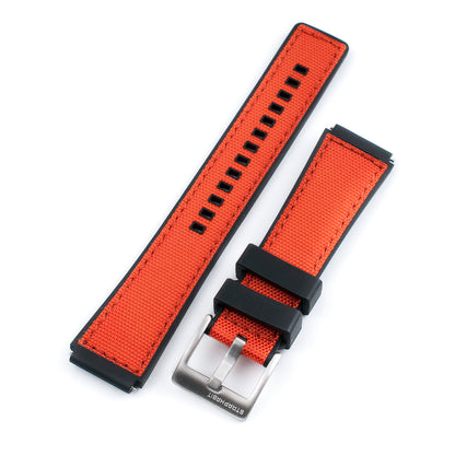 TQ18 Q Timex Replacement Watch Straps - Sailcloth and FKM Rubber Hybrid Quick Release Watch Bands