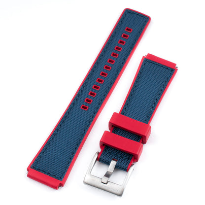 TQ18 Q Timex Replacement Watch Straps - Sailcloth and FKM Rubber Hybrid Quick Release Watch Bands