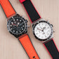 TQ18 Q Timex Replacement Watch Straps - Sailcloth and FKM Rubber Hybrid Quick Release Watch Bands