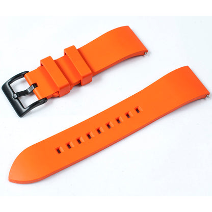 Smooth FKM Rubber Quick Release Watch Straps