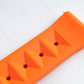 waffle rubber quick release watch strap band FKM dive diver orange