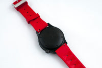 waffle rubber quick release watch strap band FKM dive diver 20mm 22mm variant_red