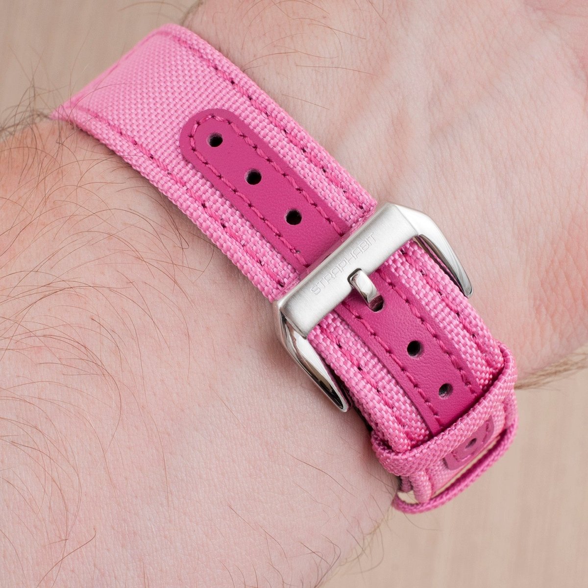 Brodinkee x StrapHabit 2022 Real Men Wear Pink Premium Sailcloth Quick Release Watch Straps